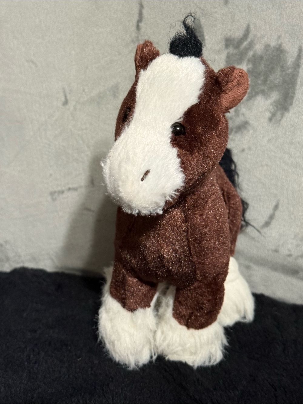 Ganz Webkinz Clydesdale Horse Plush HM139 Brown White 8” No Code